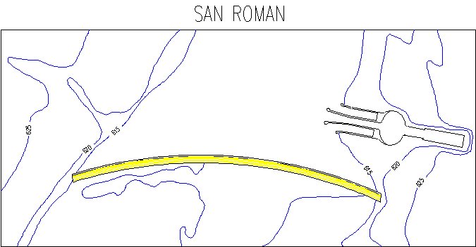 Planos presa San Roman (Azud)